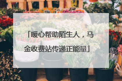 暖心帮助陌生人，马金收费站传递正能量