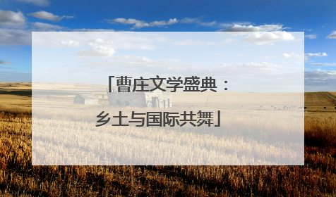 曹庄文学盛典：乡土与国际共舞