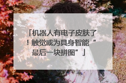 机器人有电子皮肤了！触觉或为具身智能“最后一块拼图”