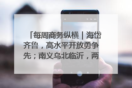 每周商务纵横｜海岱齐鲁，高水平开放勇争先；南义乌北临沂，两扇窗里观外贸