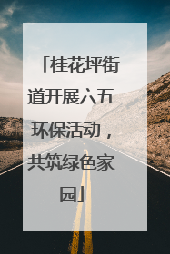 桂花坪街道开展六五环保活动，共筑绿色家园