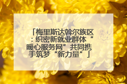 梅里斯达斡尔族区：织密新就业群体“暖心服务网”共同携手筑梦“新力量”
