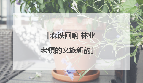 森铁回响 林业老镇的文旅新韵