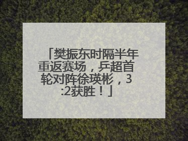樊振东时隔半年重返赛场，乒超首轮对阵徐瑛彬，3:2获胜！