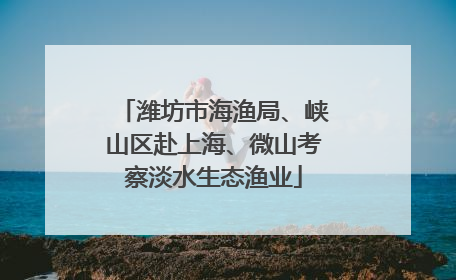 潍坊市海渔局、峡山区赴上海、微山考察淡水生态渔业