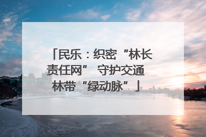 民乐：织密“林长责任网” 守护交通林带“绿动脉”