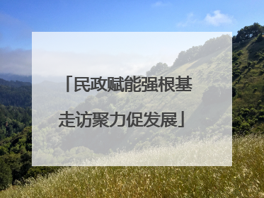民政赋能强根基 走访聚力促发展