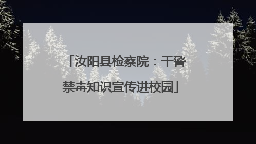 汝阳县检察院：干警禁毒知识宣传进校园