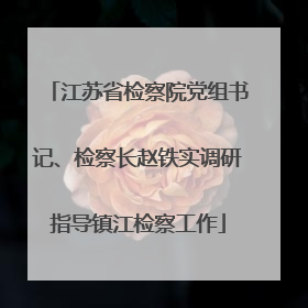 江苏省检察院党组书记、检察长赵铁实调研指导镇江检察工作