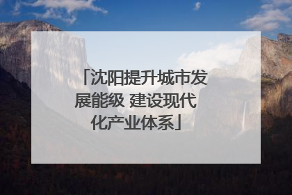 沈阳提升城市发展能级 建设现代化产业体系