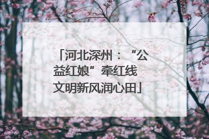 河北深州：“公益红娘”牵红线 文明新风润心田