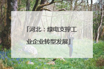 河北：绿电支撑工业企业转型发展