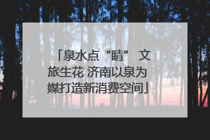 泉水点“睛” 文旅生花 济南以泉为媒打造新消费空间