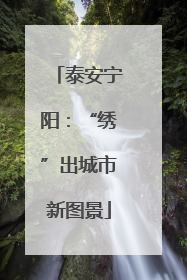 泰安宁阳：“绣”出城市新图景