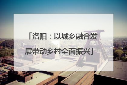 洛阳：以城乡融合发展带动乡村全面振兴