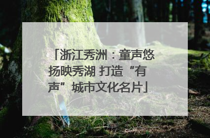 浙江秀洲：童声悠扬映秀湖 打造“有声”城市文化名片