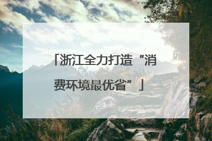 浙江全力打造“消费环境最优省”