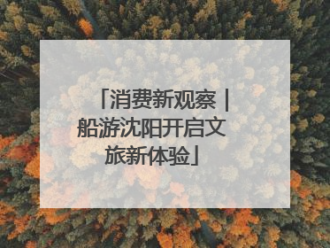 消费新观察｜船游沈阳开启文旅新体验