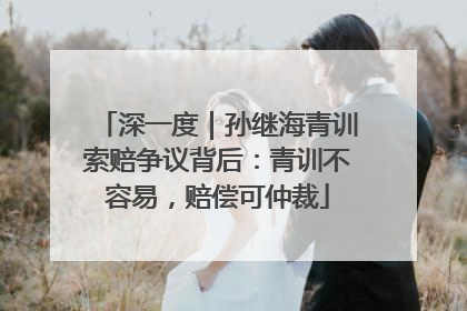 深一度｜孙继海青训索赔争议背后：青训不容易，赔偿可仲裁