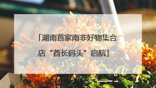 湖南首家南非好物集合店“酋长码头”启航