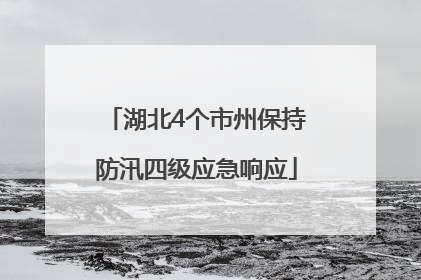 湖北4个市州保持防汛四级应急响应