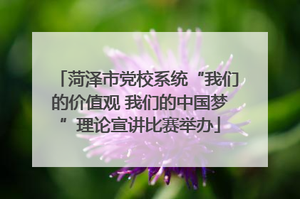 菏泽市党校系统“我们的价值观 我们的中国梦”理论宣讲比赛举办