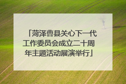 菏泽曹县关心下一代工作委员会成立二十周年主题活动展演举行