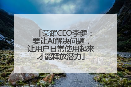 荣耀CEO李健：要让AI解决问题，让用户日常使用起来才能释放潜力