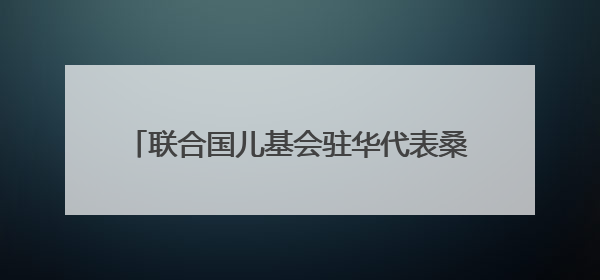联合国儿基会驻华代表桑爱玲：致力于减少碳排放 帮助儿童适应气候变化