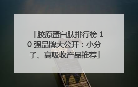 胶原蛋白肽排行榜 10 强品牌大公开：小分子、高吸收产品推荐