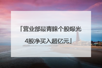 营业部最青睐个股曝光 4股净买入超亿元