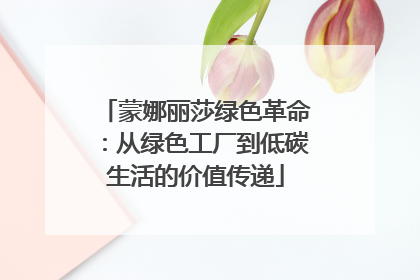 蒙娜丽莎绿色革命：从绿色工厂到低碳生活的价值传递