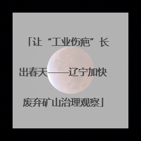 让“工业伤疤”长出春天——辽宁加快废弃矿山治理观察