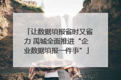 让数据填报省时又省力 禹城全面推进“企业数据填报一件事”