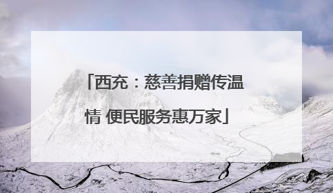 西充：慈善捐赠传温情 便民服务惠万家