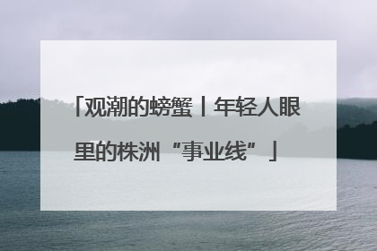 观潮的螃蟹丨年轻人眼里的株洲“事业线”