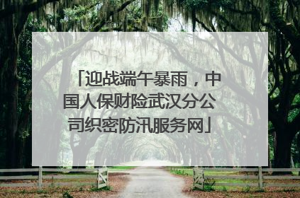 迎战端午暴雨，中国人保财险武汉分公司织密防汛服务网