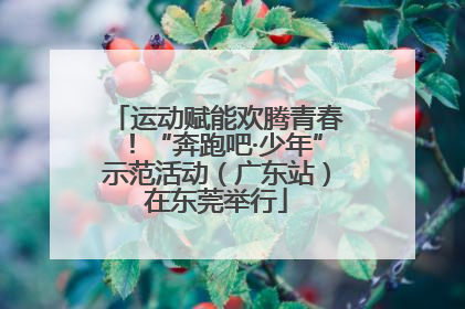 运动赋能欢腾青春！“奔跑吧·少年”示范活动（广东站）在东莞举行