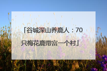 谷城深山养鹿人：70只梅花鹿带富一个村