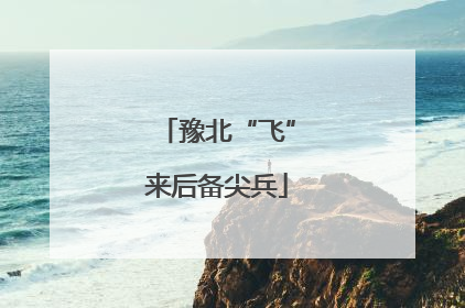 豫北“飞”来后备尖兵