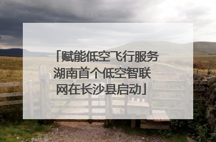 赋能低空飞行服务 湖南首个低空智联网在长沙县启动