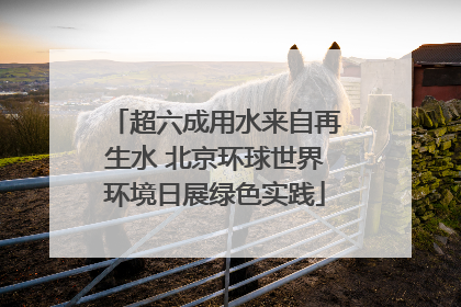 超六成用水来自再生水 北京环球世界环境日展绿色实践