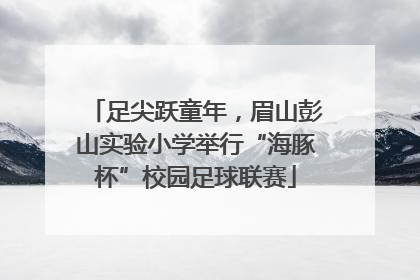 足尖跃童年，眉山彭山实验小学举行“海豚杯”校园足球联赛