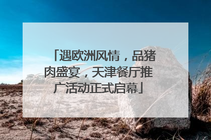 遇欧洲风情，品猪肉盛宴，天津餐厅推广活动正式启幕