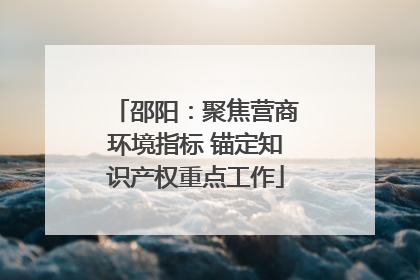邵阳：聚焦营商环境指标 锚定知识产权重点工作