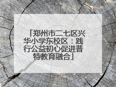 郑州市二七区兴华小学东校区：践行公益初心促进普特教育融合