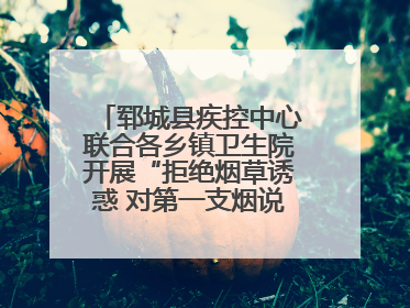 郓城县疾控中心联合各乡镇卫生院开展“拒绝烟草诱惑 对第一支烟说不”健康教育宣传活动