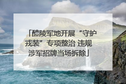 醴陵军地开展“守护戎装”专项整治 违规涉军招牌当场拆除
