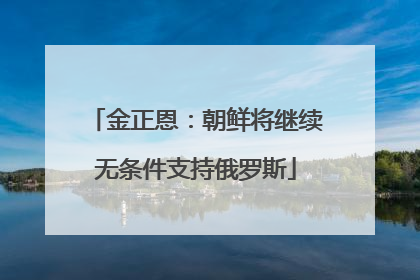 金正恩：朝鲜将继续无条件支持俄罗斯
