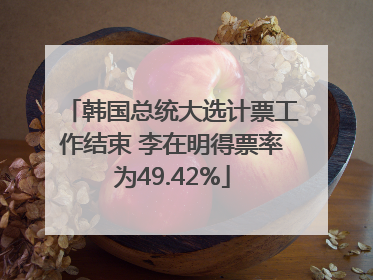 韩国总统大选计票工作结束 李在明得票率为49.42%